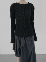 Nuad Pleated Bustier Blouse