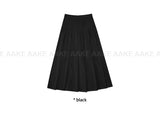 FLUID PLEATS LONG SKIRT