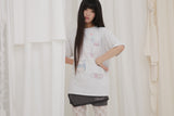 TEA CUP CROCHET T-SHIRT / MELANGE