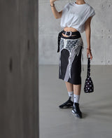 Pad string pintuck oversized fit sleeveless