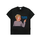 24FW FINGER-POINTING LETTERING BABY FACE SHORT SLEEVE T-SHIRT BLACK