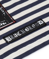 BBD アングザイエティ マルチ パッチ ストライプ Tシャツ(Navy&Sand)