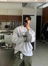 No-Mace Shannon Print Semi Overfit Sweatshirt