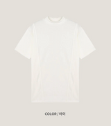[MUSCLE FIT] スリットモックネックハーフニット(3color)