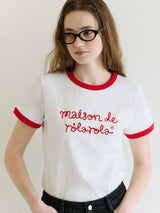 MAISON DE ROLA RINGER T-SHIRT WH+RD