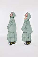 チェックフーディシャツ Green