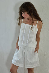 Coffin lace shorts