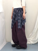 Semi-balloon pocket cotton pants