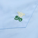 Stranger Classic Fit Flower Cotton Shirt (Blue)