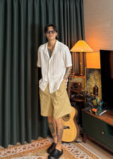 Half-Banded Two-Tuck Wide Shorts 4COLOR
