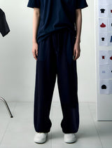 [UPDRAFT]PATCH POCKET COTTON SWEAT PANTS NAVY for men