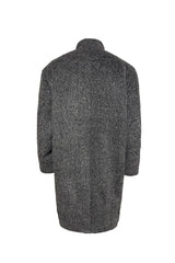 Pleated Cocoon Wool Overcoat