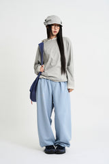 Contrast hood string t-shirt