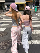 ピンククロス スウェットパンツ