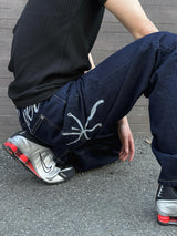 Esther Lettering Denim Pants 3C