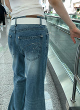 [ORIGINAL] Niel Logo Semi Bootcut Denim Pants