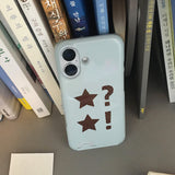 Dot Star Mint Sky Blue Card Wallet Glossy Hard Case