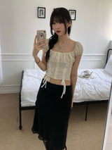 Luna Shirring Blouse (2 colors)