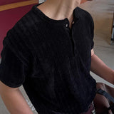 ASCLO Velour Henry Neck Muscle Short Sleeve T (4color)