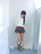 Shoulder collar loose knitwear