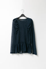 mesh frill top(3colors)