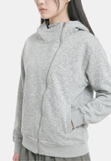 Noelle Asymmetric Hoodie Zip-Up
