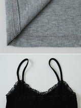 Cozy Lace Rib sleeveless (3color)