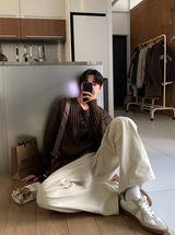  Isabelle Vienna V-Neck Loose Fit Ribbed Long Sleeve Knit