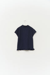 (W) Union Dot Collar Top