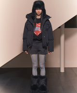 HIGH NECK STRING POCKET PUFFER (BLACK)_F24ZA954