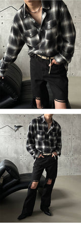 [F/W] カッティングチェックツーポケットシャツ (3color)