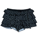 DOTINA Ruffle Dot Mini Pants Skirt (Black)