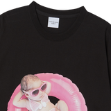25SS ベイビーフェイスチューブガールスリーブTシャツ ブラック
