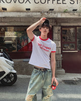 サバードリンガープリントショートスリーブTシャツ