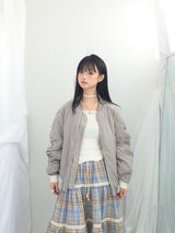 Hazel latte checkered skirt