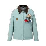13DE MARZO Tailor Bear Hanger Cargo Jacket Blue