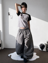 Ribbond Check Elastic Waist Balloon Long Pants 3 Colors