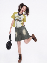Chemical Girls Printed short-sleeved raglan round-neck T-shirt