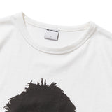 ユニセックス ヒューマンプリントクロップTシャツ (ホワイト)