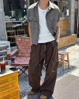 [S/S] クロップポケットチェックシャツ(3color)