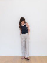 Relaxed Cotton Pants - Gray