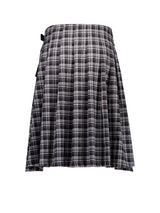 CHECK WRAP SKIRT BLACK