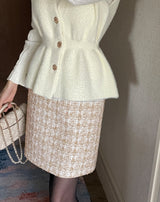 Shua Mink Smoke Peplum Knit Vest