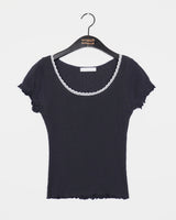 デルク レースパンチング パフ ショートスリーブ Tシャツ