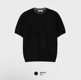 Look Loeller Two-Tone Layered Crop Short Sleeve Knit