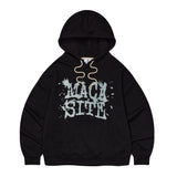 ビンテージロゴフードTシャツ　ブラック