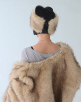 Fake fur back-banding turban hairband