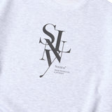 セリフレイヤードシンボルスウェットシャツ (LIGHT GRAY)