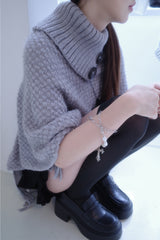 Yui button knit cape (3color)