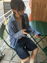 ハチニベーシックチェック長袖シャツ